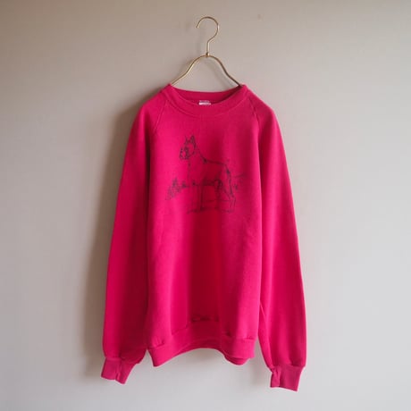 70〜80s "JERZEES" dog print sweatshirt