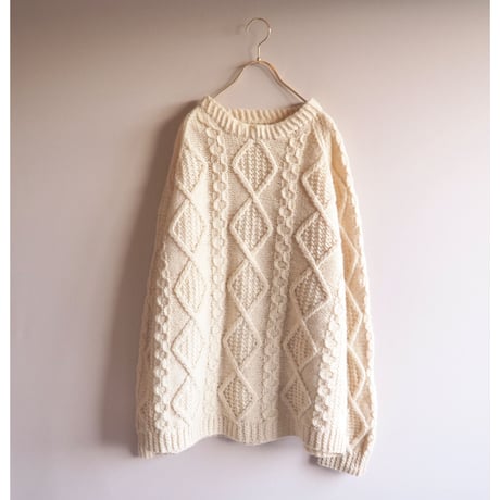 vintage oversized aran knit sweater