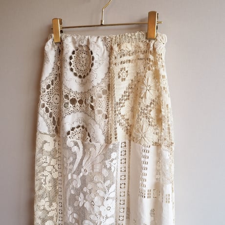 original remake lace patchwork maxi skirt B