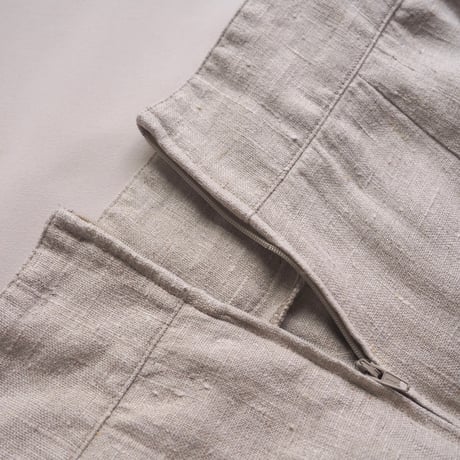 "LANDHAUS" linen design folk maxi skirt