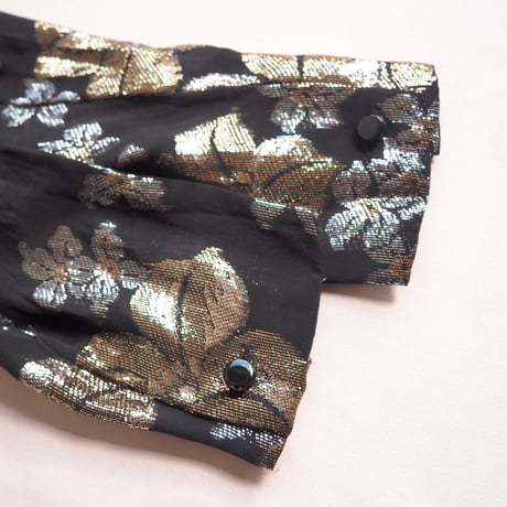 80s〜 "JH Collectibles" metallic floral blouse