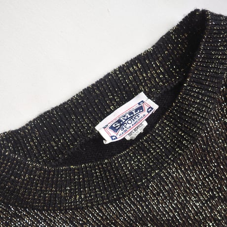 vintage cropped metallic sweater
