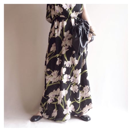 90s rayon reversible orchid sleeveless maxi dress
