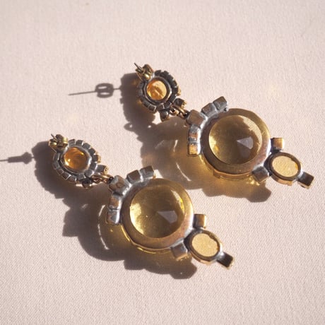 vintage czech rhinestone earrings (YE)