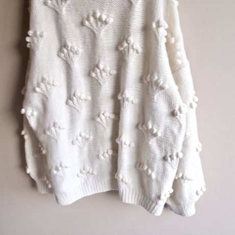 vintage popcorn oversized design cardigan