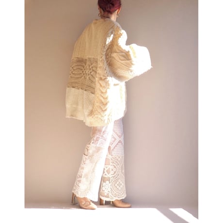 original remake patchwork lace pants (A)