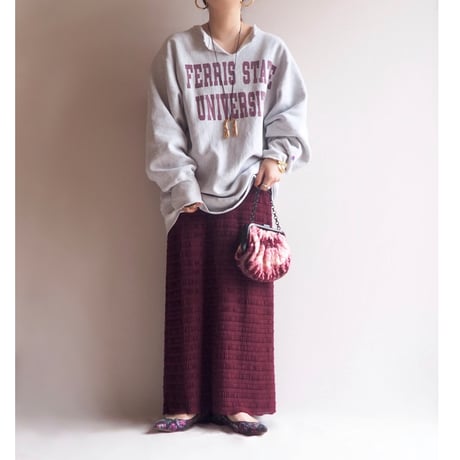70〜80s woven knit mini bag