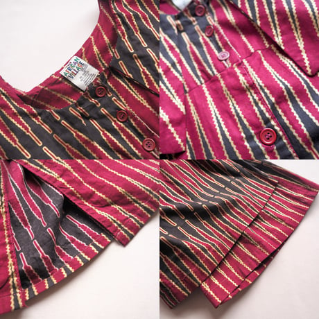 "The African Village" big collar tunic dress & skirt (BD×BK)
