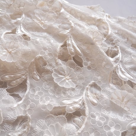 70〜80s "Andree Gaye" floral sheer blouse