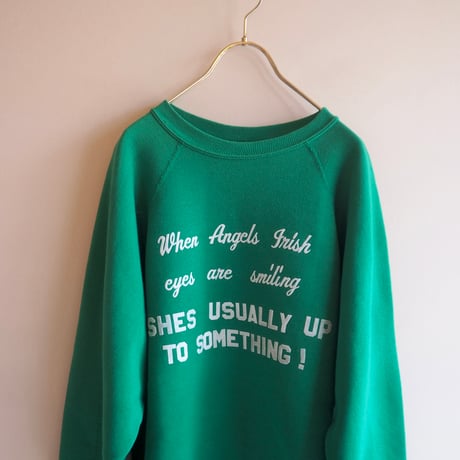 70〜80s "DISCUS Athletic" flocky print sweatshirt