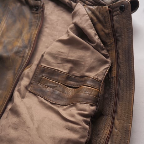 vintage leather design vest