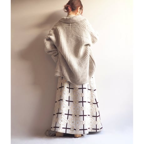vintage oversized cable cardigan
