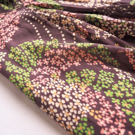 70s〜 s/s floral midi dress