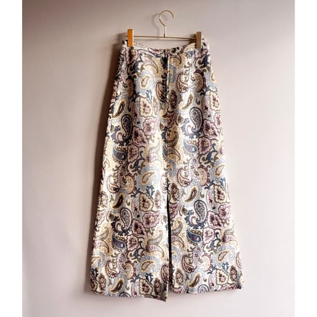 70s "John Meyer" paisley gobelin maxi skirt