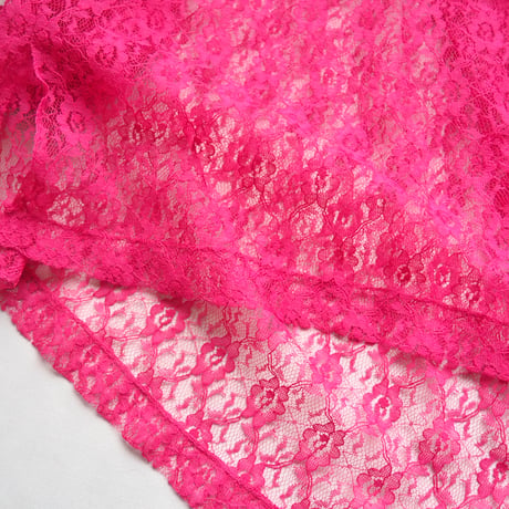 80s〜 vivid pink lace blouse