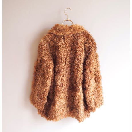 vintage curly lamb fur jacket