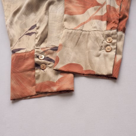 90s floral satin blouse