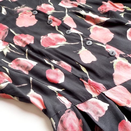 90s tulip print maxi dress