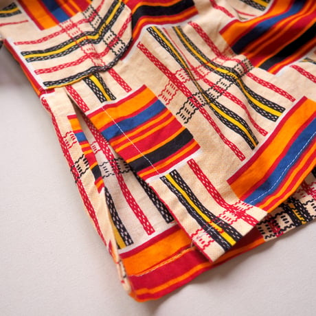 vintage african batik embroidered blouse