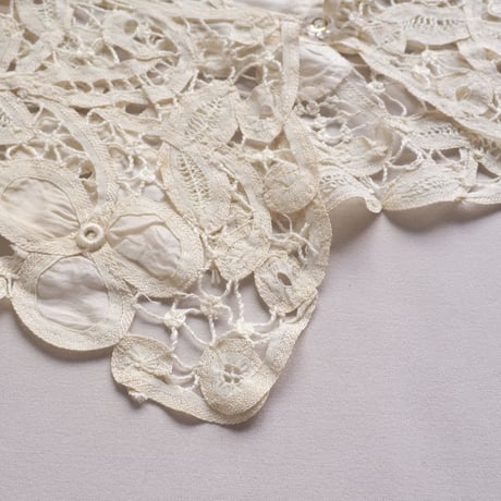 antique battenberg lace collar