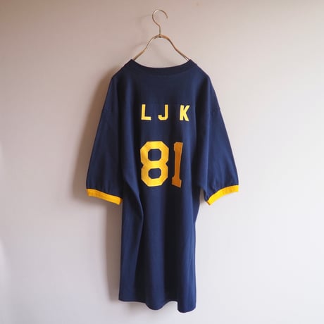 80s "Russell Athletic" numbering patch print t-shirts