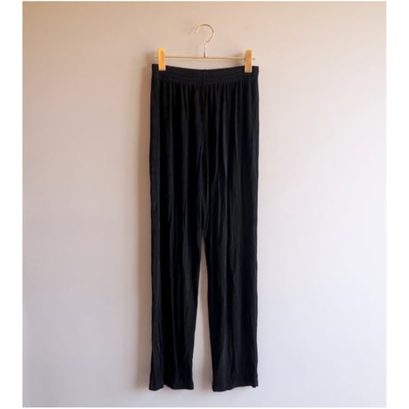 "impressions" black textured easy pants
