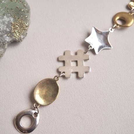 "Robert Lee Morris" silver925 motif bracelet