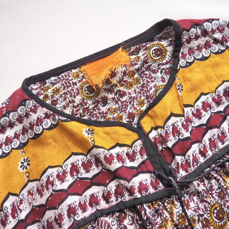 70s pakistan cotton floral maxi dress