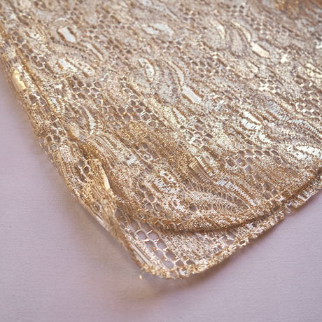 80s〜 gold lace blouse