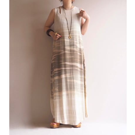 "Barbara Lesser" sleeveless design maxi dress
