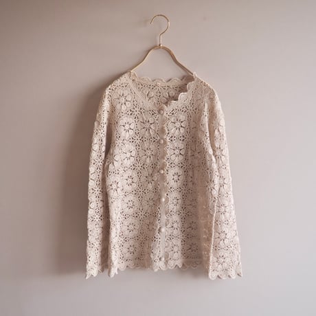 70s〜 crochet design cardigan