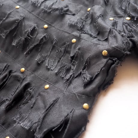 "KAKTUS" studs fringe blouson
