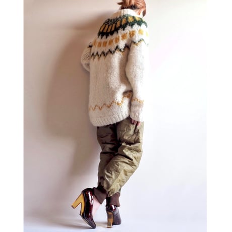 Italy made fluffy nordic sweater