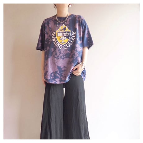 90s "Hanes" bleach print t-shirts