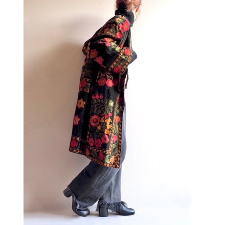 vintage suzani embroidered robe