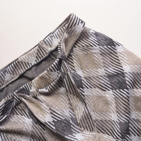 70s "Aper mates"metallic plaid knit maxi skirt