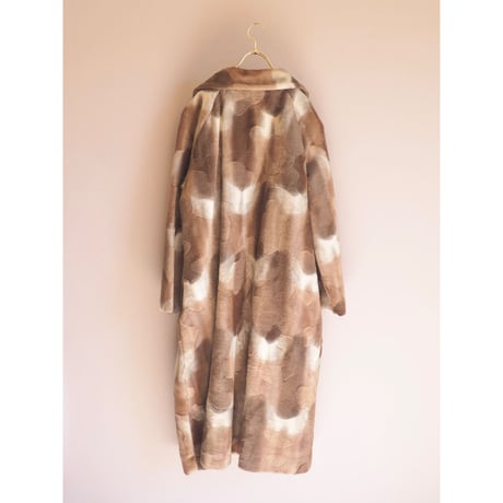 70s〜 abstract faux fur coat