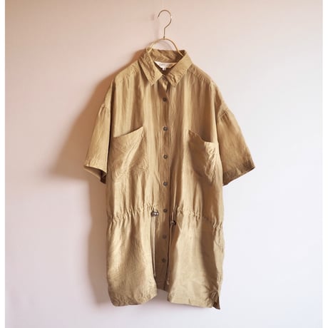 silk drawstring oversized shirts