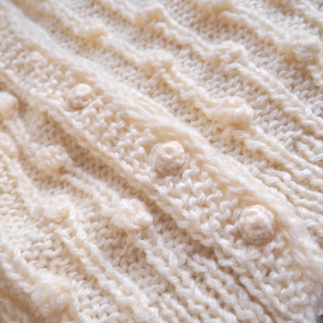 "Ann Katrine" acrylic popcorn cardigan