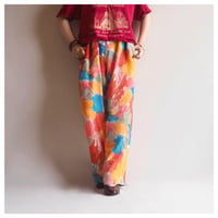 vintage abstract print easy pants
