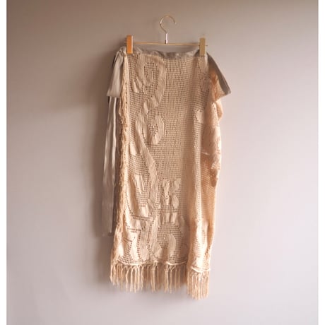 original remake lace fringe wrap skirt