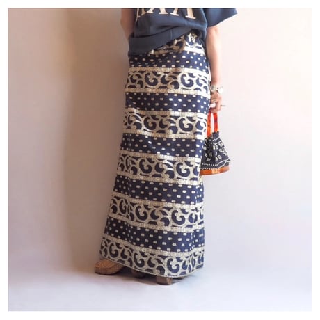 70s "Nelly De Grab" sheer metallic maxi skirt