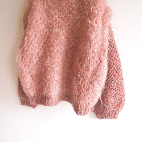 vintage hand knit mohair design sweater