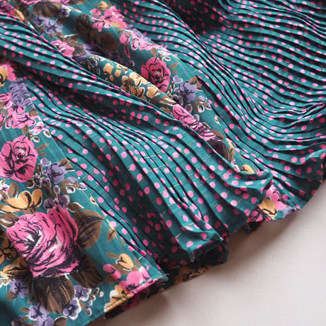 80s "Diane Freis × Neiman Marcus"  dot floral special maxi dress