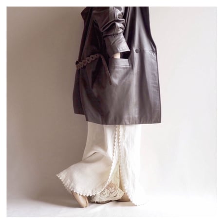 "Pierre Balmain" lamb leather coat