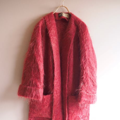 60〜70s "Andrew Stewart" wool × mohair coat (red)