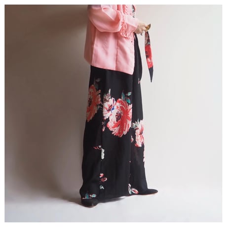 "minette" floral easy wide pants