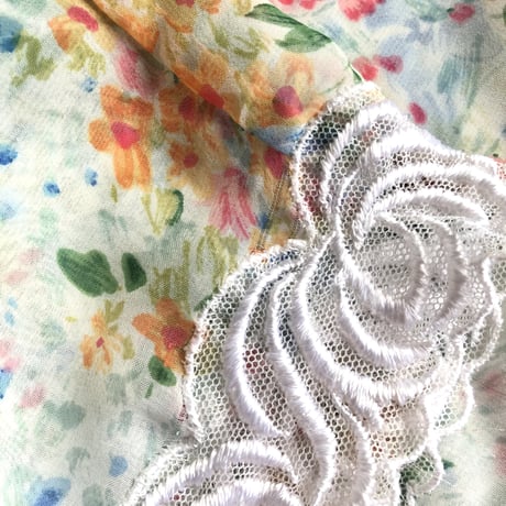 vintage floral lace sheer robe