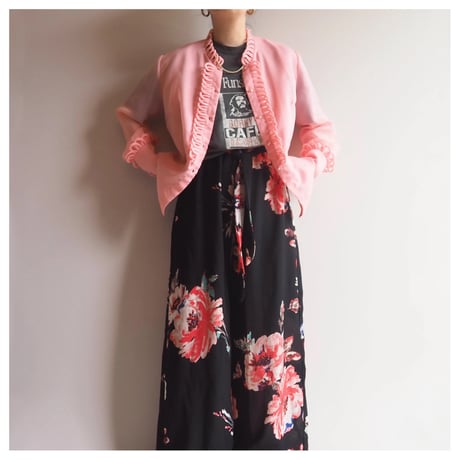 "Ricci Mina" semi sheer loop design blouse