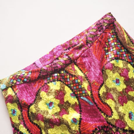 70s velvet psychedelic maxi skirt